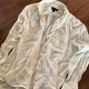 J crew chiffon button up.